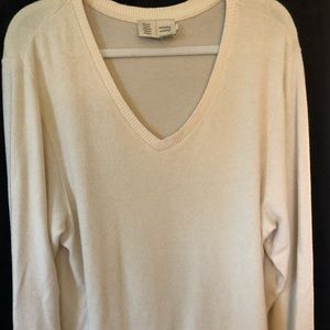 Anthropologie off white v-neck sweater!